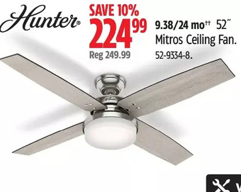 Canadian Tire Hunter 52" Mitros Ceiling Fan offer