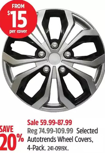 Canadian Tire Autotrends Wheel Covers offer