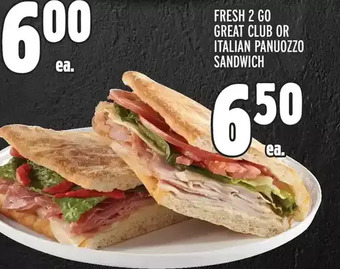 Metro Fresh 2 Go Great Club or Italian Panuozzo Sandwich offer