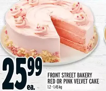 Metro Front Street Bakery Red or Pink Velvet Cake offer