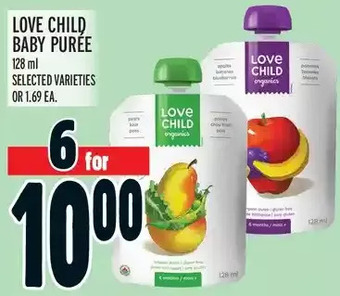 Metro Love Child Baby Purée offer
