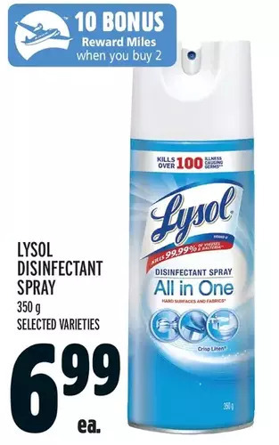 Metro Lysol Disinfectant Spray offer