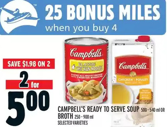 Metro Campbell's Ready to Serve Soup or Broth offer