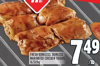 Metro Fresh Boneless Skinless Marinated Chicken Thighs offer