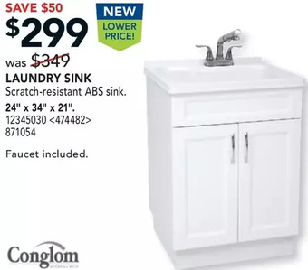 RONA Conglom Laundry Sink offer