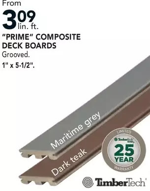 RONA "Prime" Composite Deck Boards offer