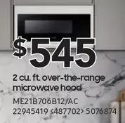 RONA 2 Cu. Ft. over-the-Range Microwave Hood offer