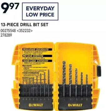RONA Dewalt 13-Piece Drill Bit Set offer