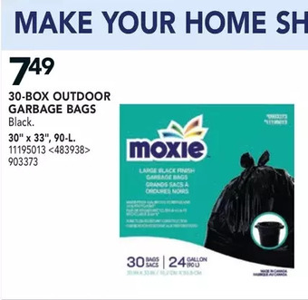 Lowe's Moxie 30-Box Outdoor Garbage Bags offer