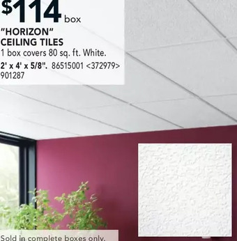Lowe's "Horizon" Ceiling Tiles offer