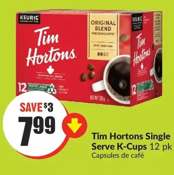 FreshCo Tim Hortons Single Serve K-Cups offer