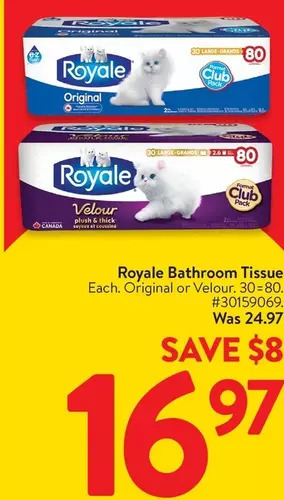 Walmart Royale Bathroom Tissue offer