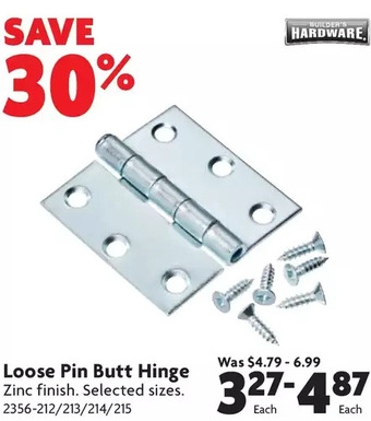 Home Hardware Loose Pin Butt Hinge offer