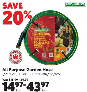 Home Hardware All Purpose Garden Hose offer
