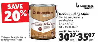Home Hardware Deck & Siding Stain offer