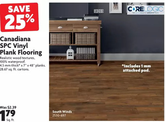 Home Hardware Canadiana SPC Vinyl Plank Flooring offer
