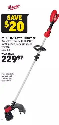 Home Hardware M18 16" Lawn Trimmer offer