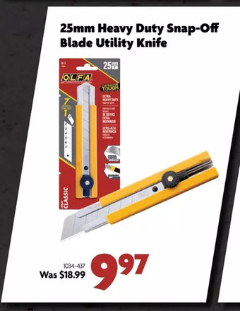 Home Hardware 25mm Heavy Duty Snap-off Blade Utility Knife offer