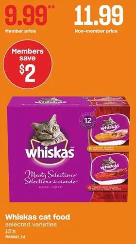 Zehrs Markets Whiskas Cat Food offer
