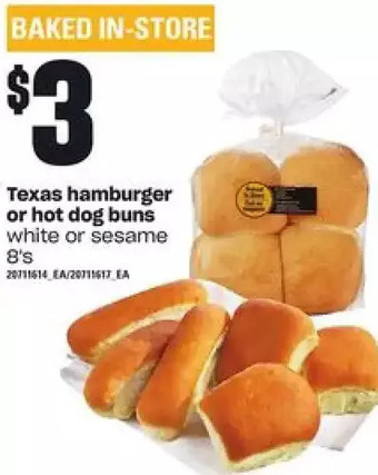 Zehrs Markets Texas Hamburger or Hot Dog Buns offer