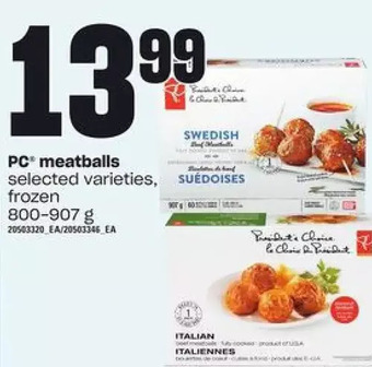 Loblaws PC Meatballs offer