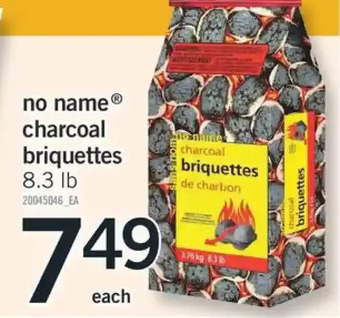 Fortinos No Name Charcoal Briquettes offer