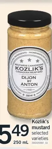 Fortinos Kozlik's Mustard offer