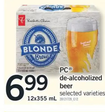 Fortinos PC DE-Alcoholized Beer offer