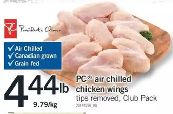 Fortinos PC Air Chilled Chicken Wings offer