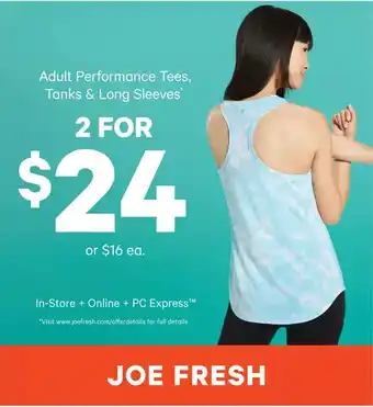 Fortinos Adult Performance Tees, Tanks & Long Sleeves offer