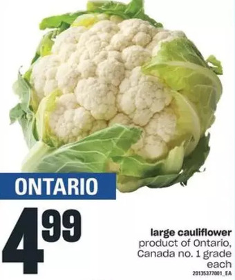 Independent Grocer Large Cauliflower offer