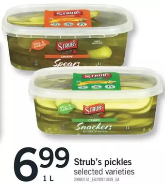 Fortinos Strub's Pickles offer