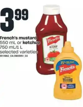Independent Grocer French's Mustard or Ketchup offer