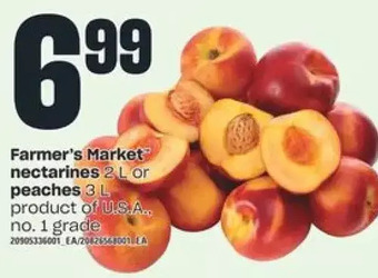 Independent Grocer Farmer's Market Nectarines or Peaches offer