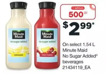 Independent Grocer Minute Maid No Sugar Added Beverages offer