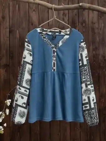 SheIn Paisley scarf panel tee offer