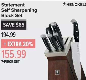 Linen Chest Henckels Statement Self Sharpening Block Set offer