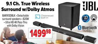 2001 Audio Video Jbl 9.1 Ch. True Wireless Surround W/Dolby Atmos offer