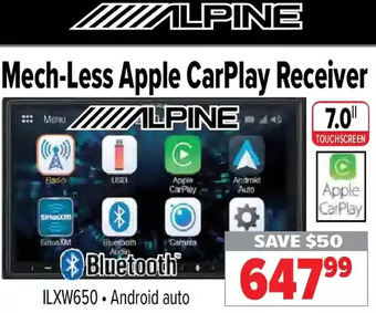 2001 Audio Video Alpine Mech-Less Apple Carplay Receiver offer