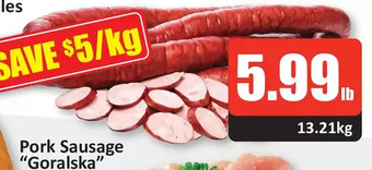 Starsky Pork Sausage "Goralska" offer