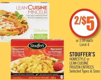 Shoppers Drug Mart Stouffer's Homestyle or Lean Cuisine Frozen Entrees offer