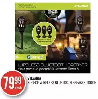 Shoppers Drug Mart Sylvania 3-Piece Wireless Bluetooth Speaker Torch offer
