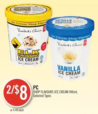 Shoppers Drug Mart PC Shop Flavours Ice Cream offer