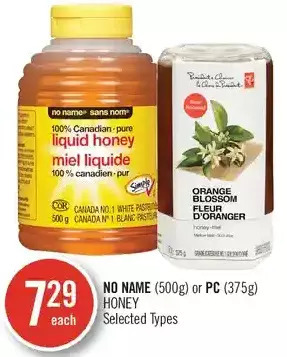 Shoppers Drug Mart No Name or PC Honey offer