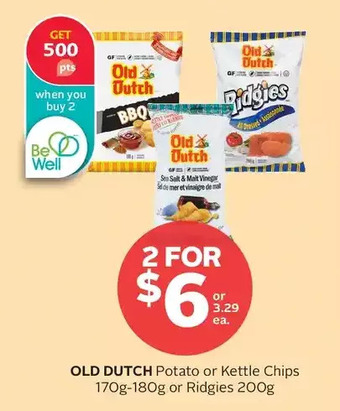 Rexall Old Dutch Potato or Kettle Chips or Ridgies offer