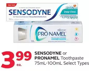 Rexall Sensodyne or Pronamel Toothpaste offer
