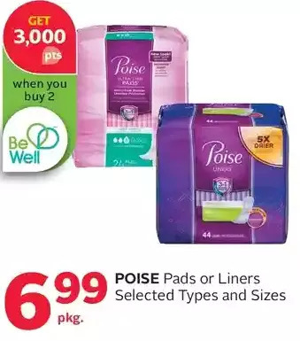 Rexall Poise Pads or Liners offer