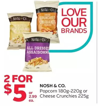 Rexall Nosh & Co. Popcorn or Cheese Crunchies offer