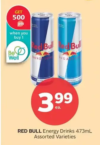 Rexall Red Bull Energy Drinks offer