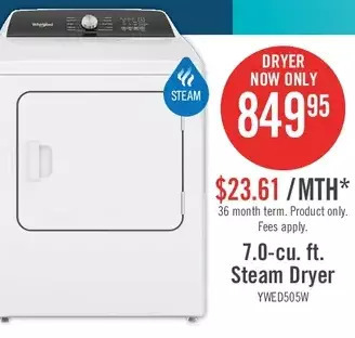 The Brick Maytag 7.0-cu. ft. Steam Dryer offer